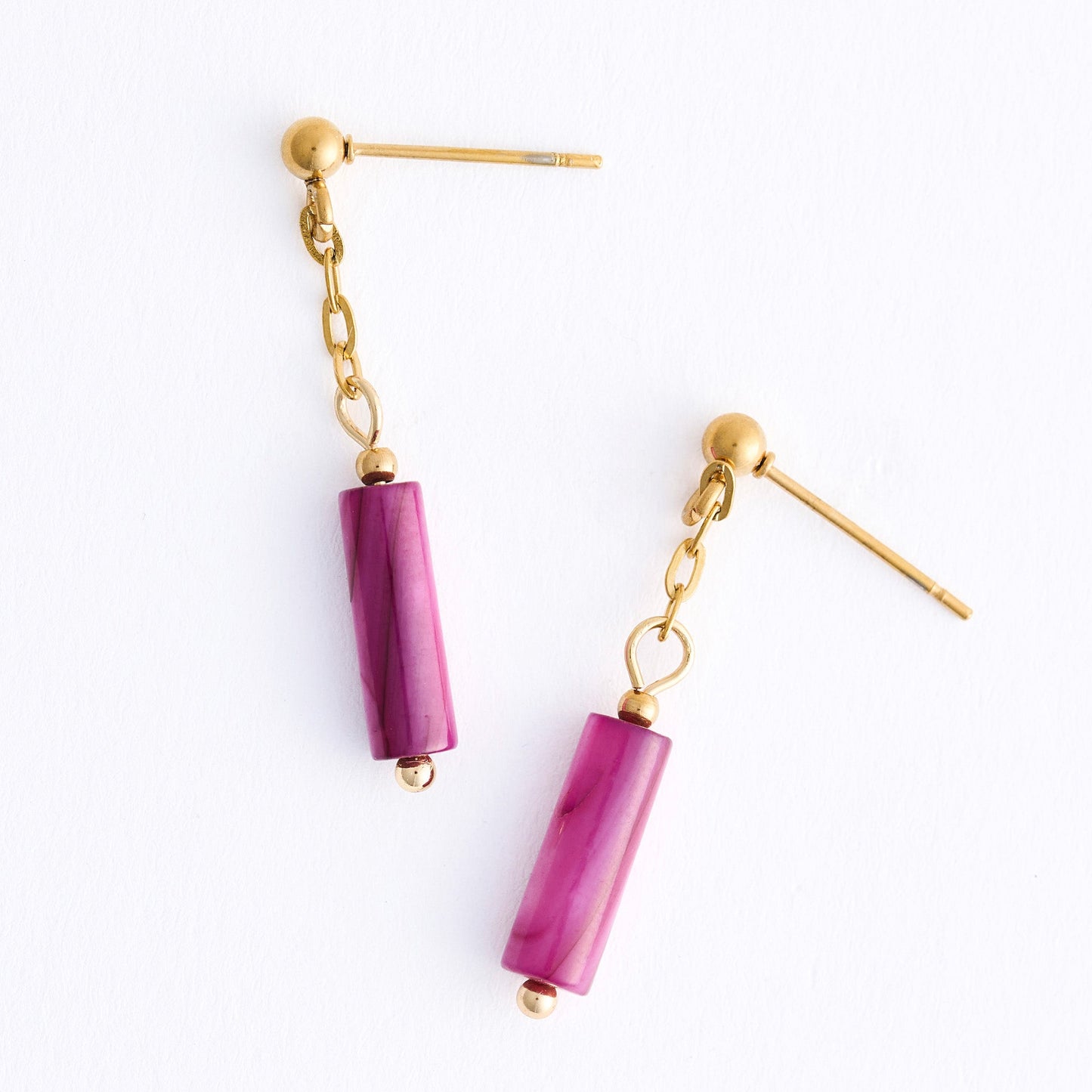 Narelle Waterproof Genuine Shell Bar Earrings