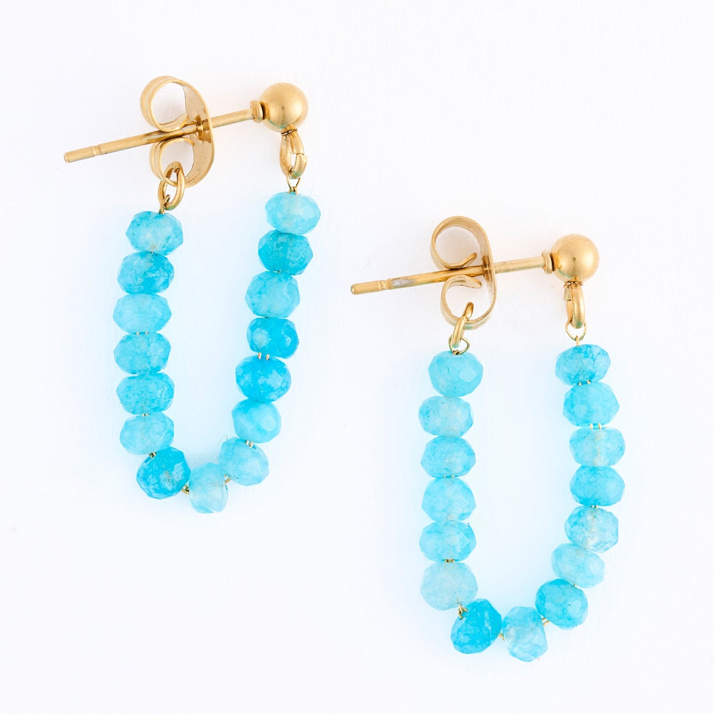 Narelle Waterproof Genuine Kyanite Beaded Dangle Earrings