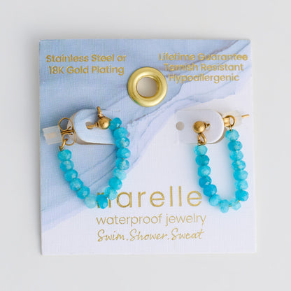 Narelle Waterproof Genuine Kyanite Beaded Dangle Earrings