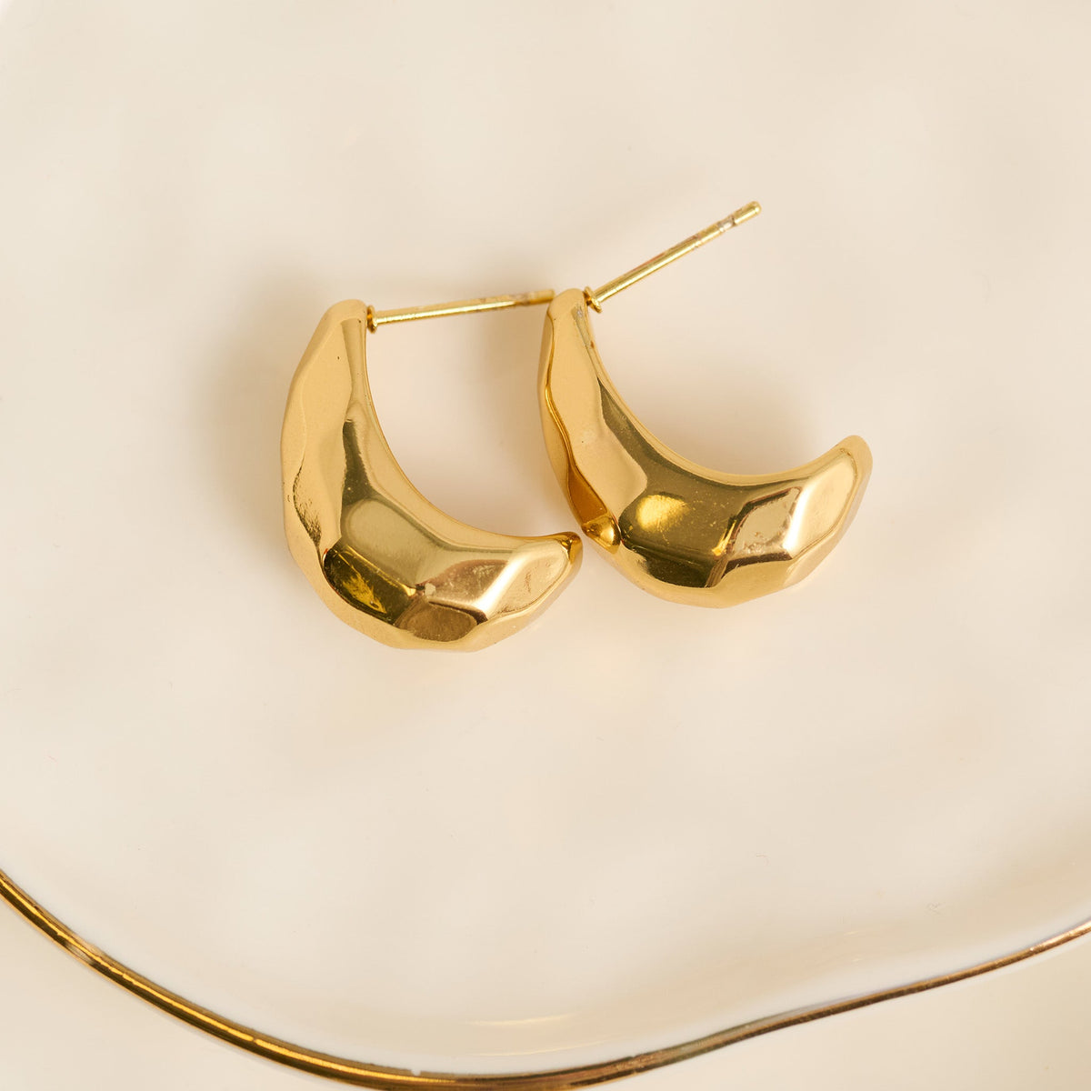 Narelle Waterproof Chunky Crescent Earrings