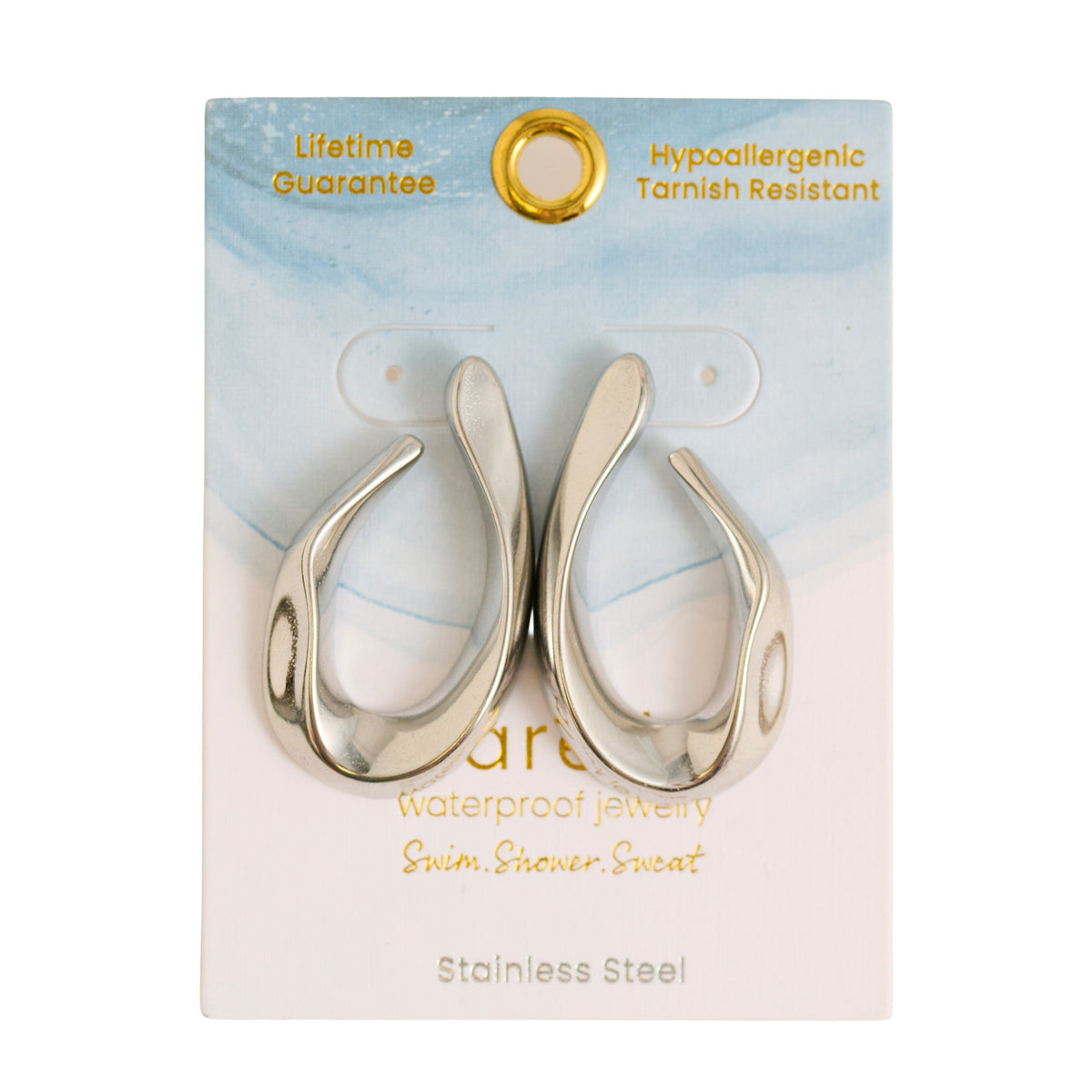 Narelle Waterproof Twisted Teardrop Earrings