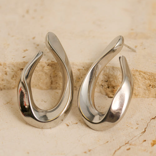 Narelle Waterproof Twisted Teardrop Earrings