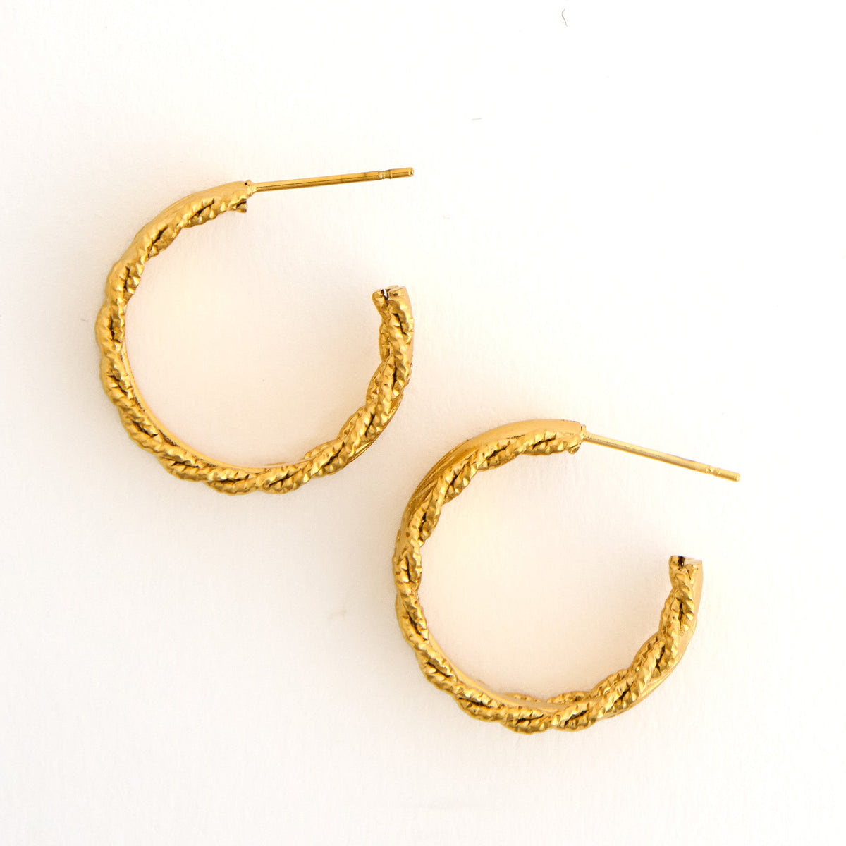 Narelle Waterproof Multi Band Rope Open C-Hoop Earrings