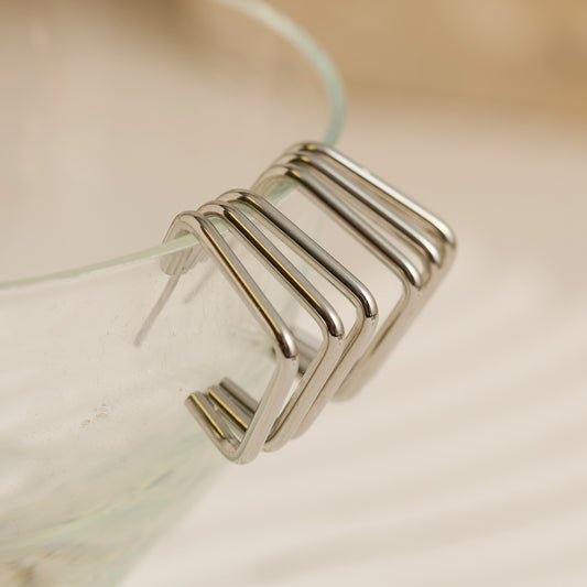 Narelle Waterproof Layered Square C-Hoop Earrings