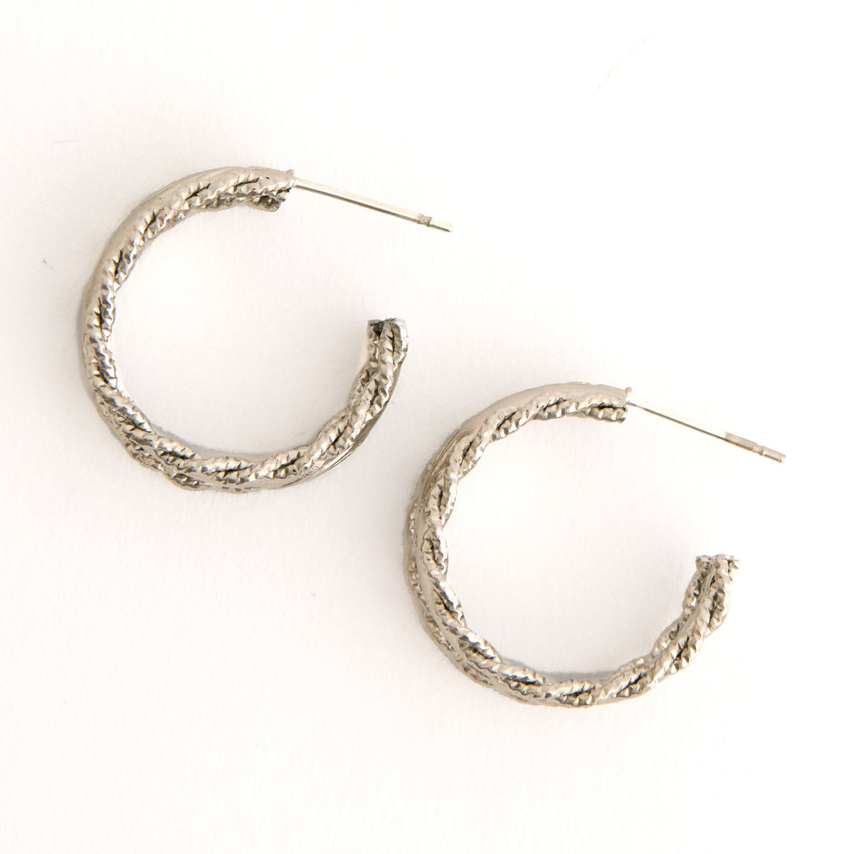 Narelle Waterproof Multi Band Rope Open C-Hoop Earrings