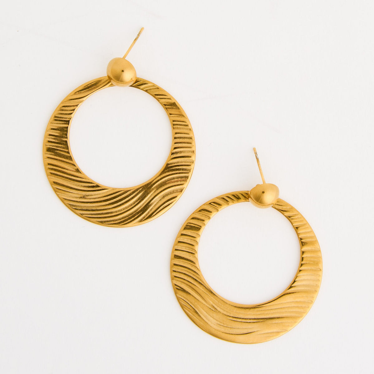 Narelle Waterproof Open Circle Statement Earrings