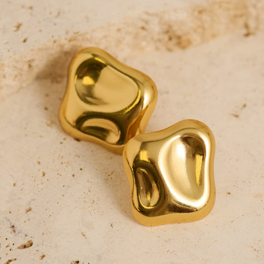 Narelle Waterproof Sculptural Square Earrings