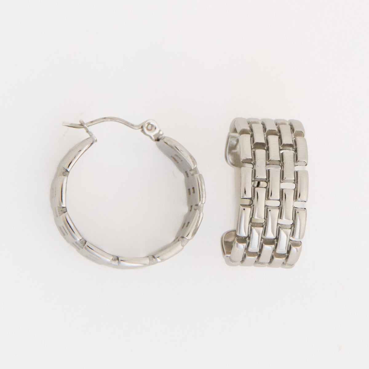 Narelle Waterproof Chunky Braided Hoop Earrings