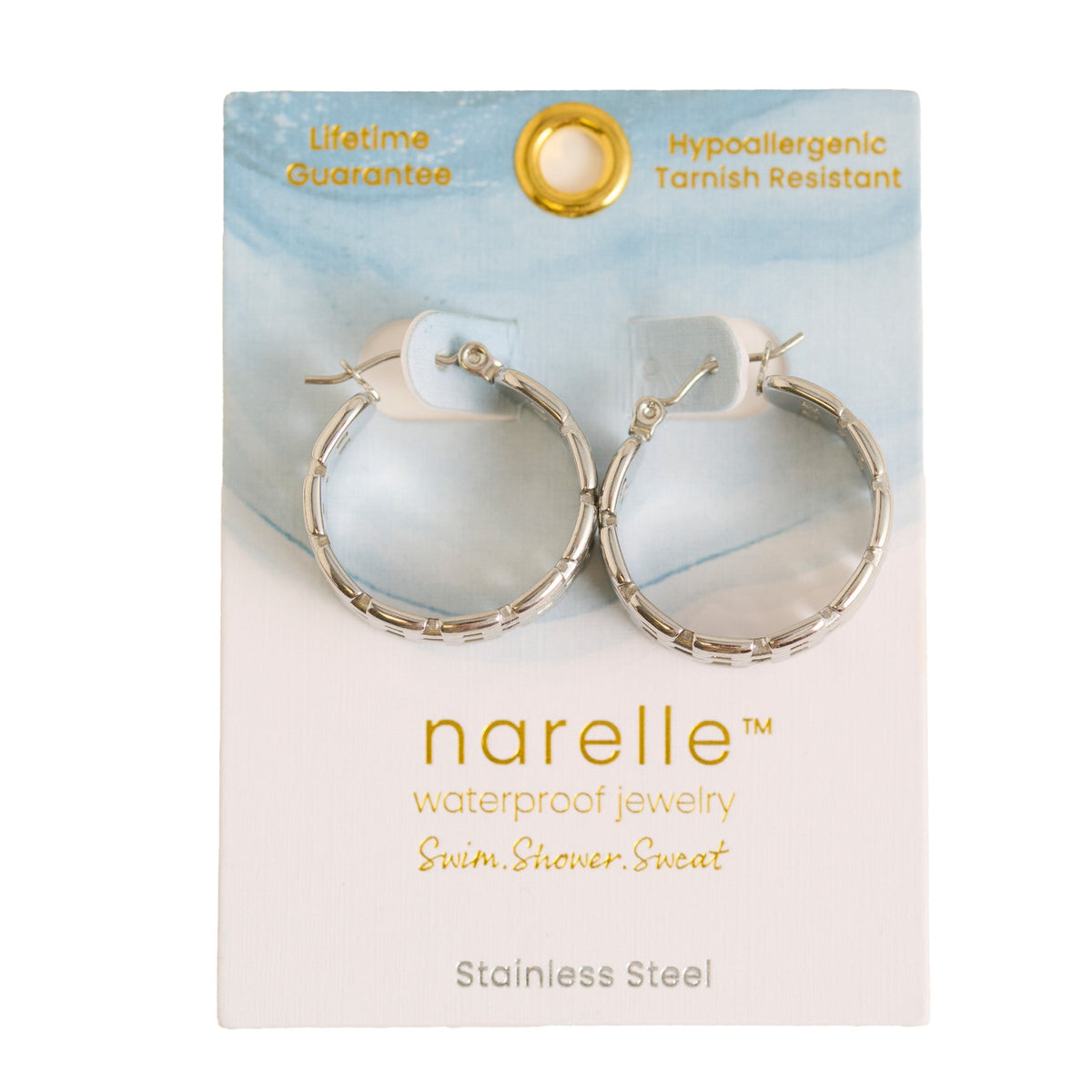 Narelle Waterproof Chunky Braided Hoop Earrings