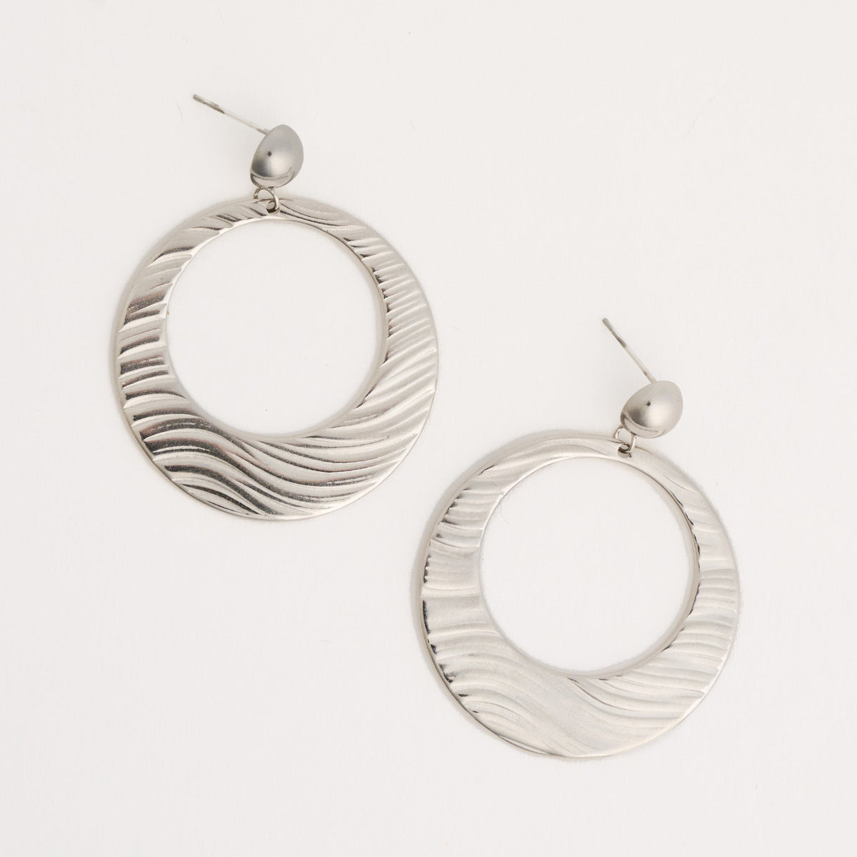 Narelle Waterproof Open Circle Statement Earrings