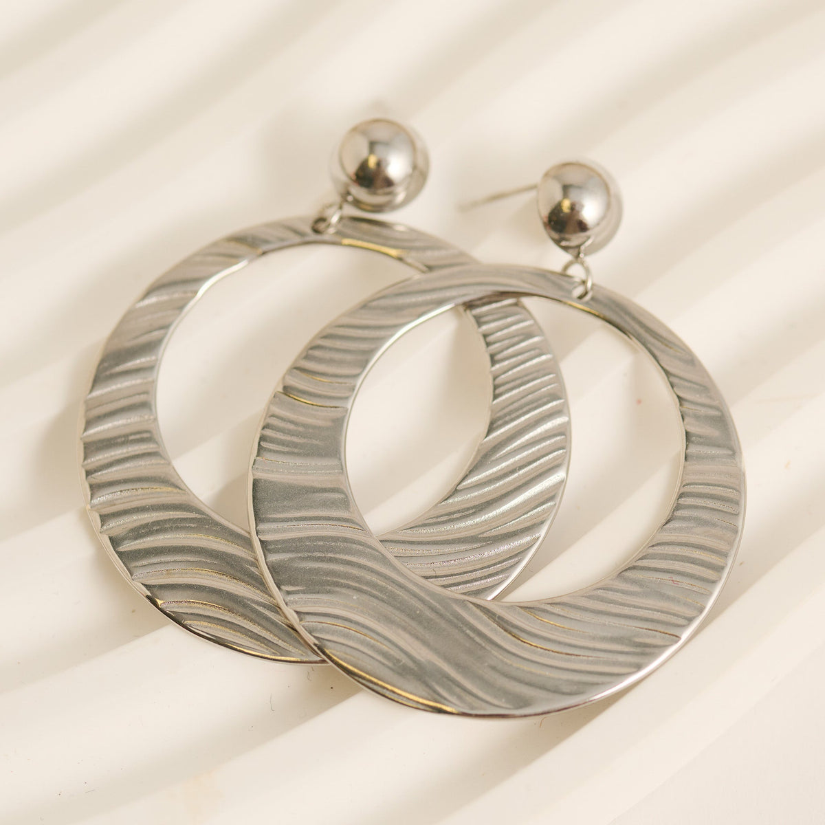 Narelle Waterproof Open Circle Statement Earrings