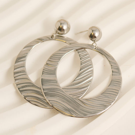 Narelle Waterproof Open Circle Statement Earrings