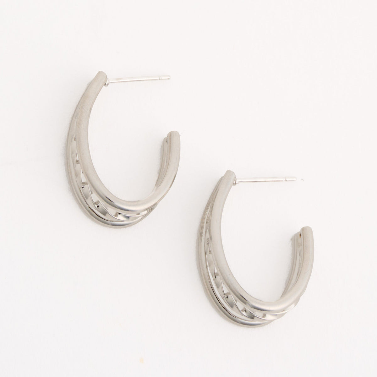 Narelle Waterproof Multi Band Oval C-Hoop Earrings