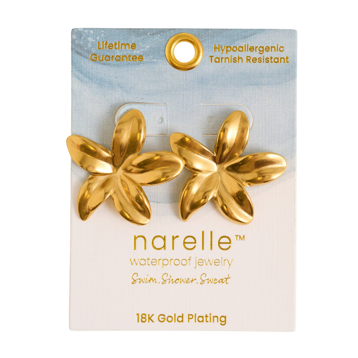 Narelle Waterproof Statement Flower Earrings