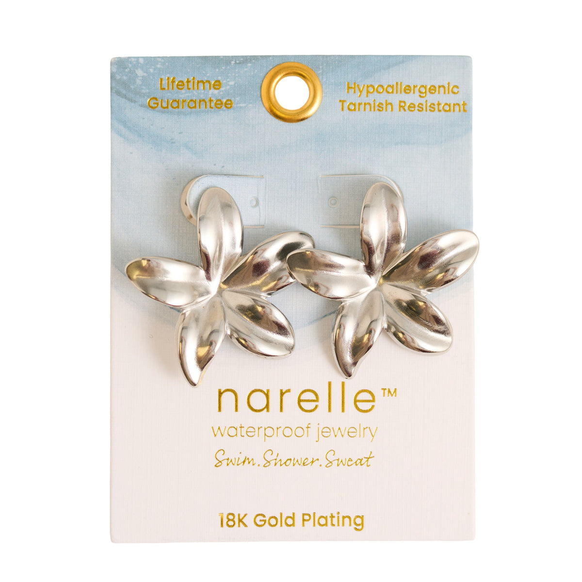 Narelle Waterproof Statement Flower Earrings