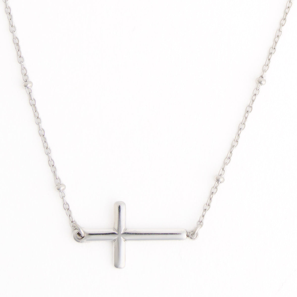 Narelle Waterproof Dainty Side Cross Necklace