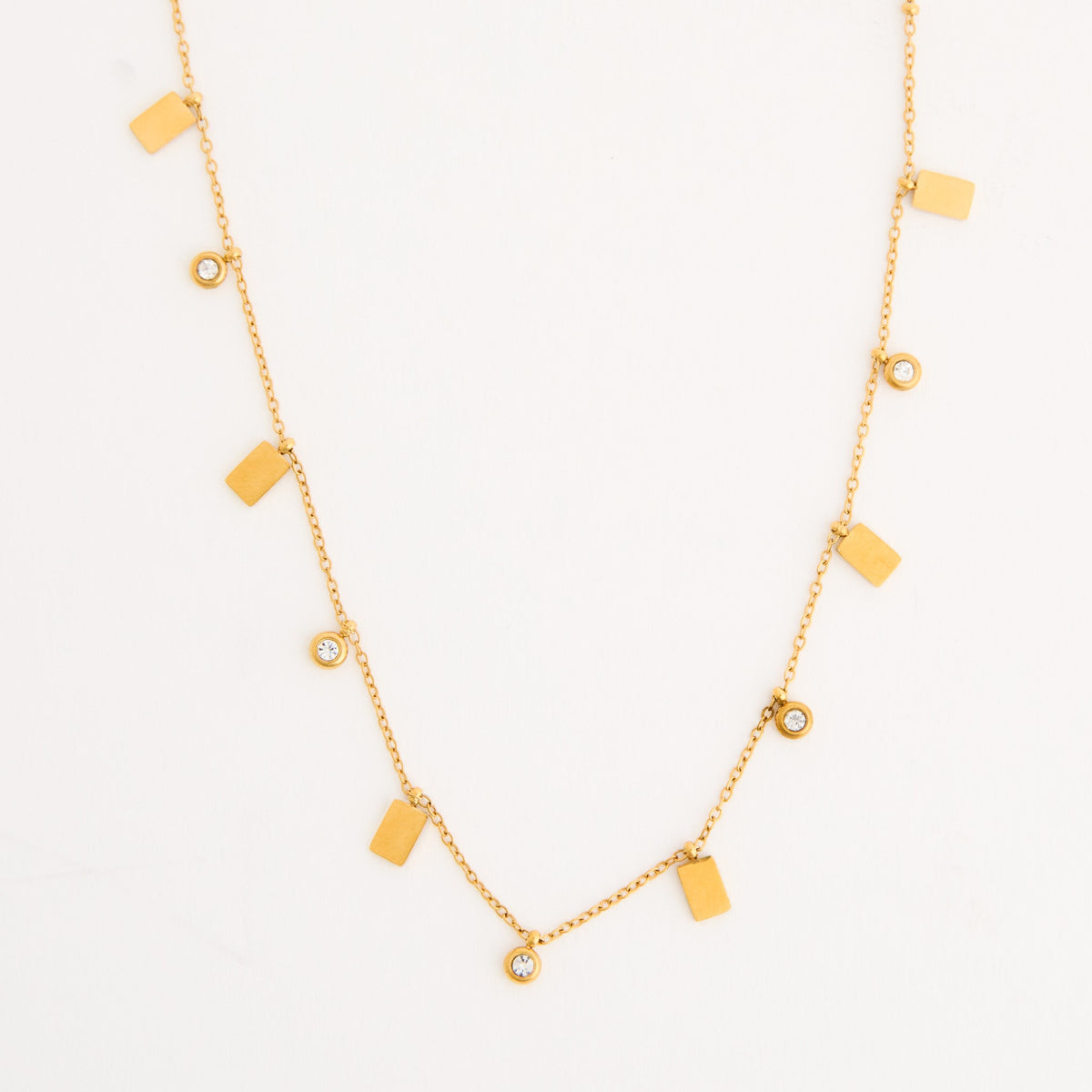 Narelle Waterproof Crystal and Bar Station Necklace