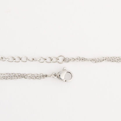 Narelle Waterproof Layered Genuine Cubic Zirconia Toggle Pendant Necklace