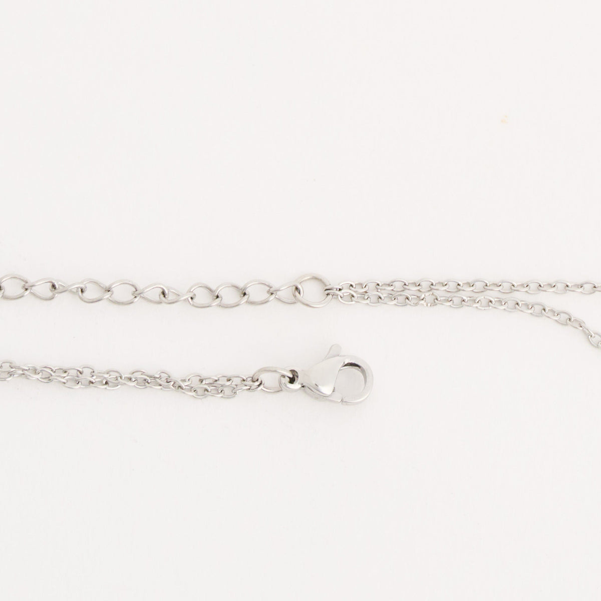 Narelle Waterproof Layered Double Row Pave Oval Pendant Necklace