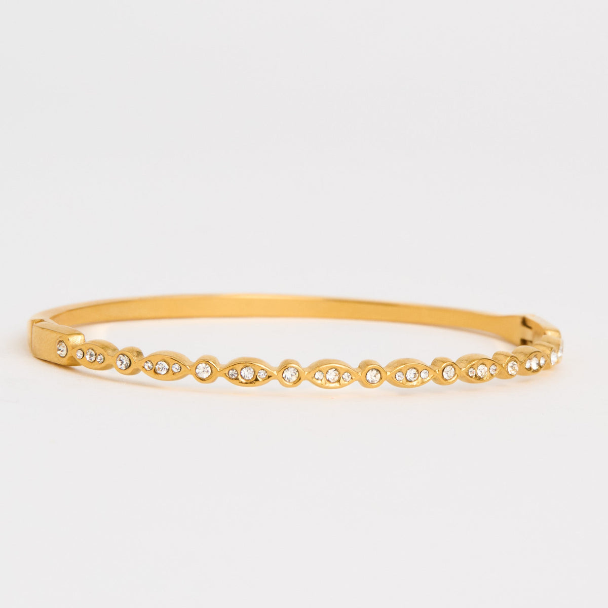 Narelle Waterproof Hinged Bangle Marquise Crystal Bracelet