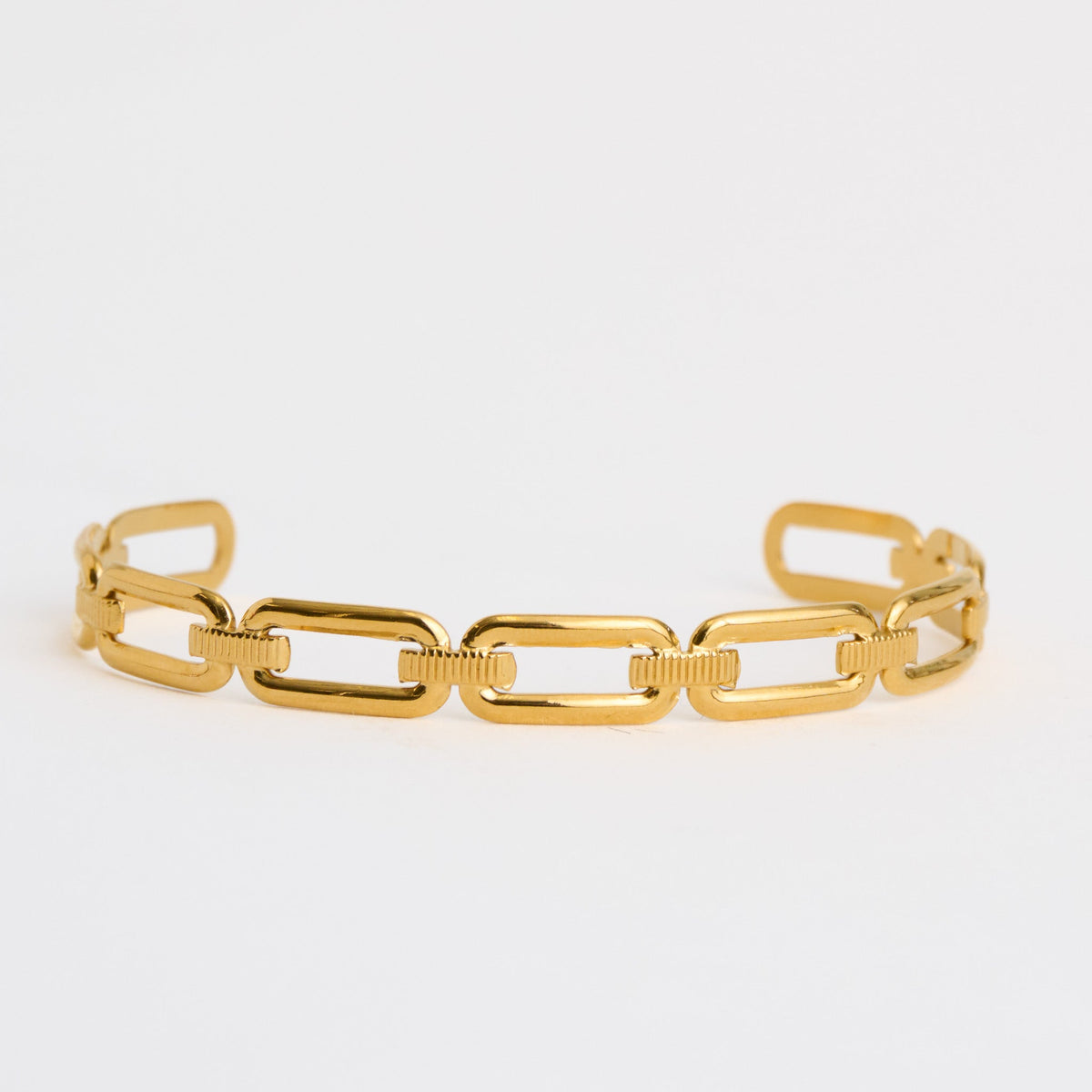 Narelle Waterproof Oval Paperclip Link Cuff Bracelet