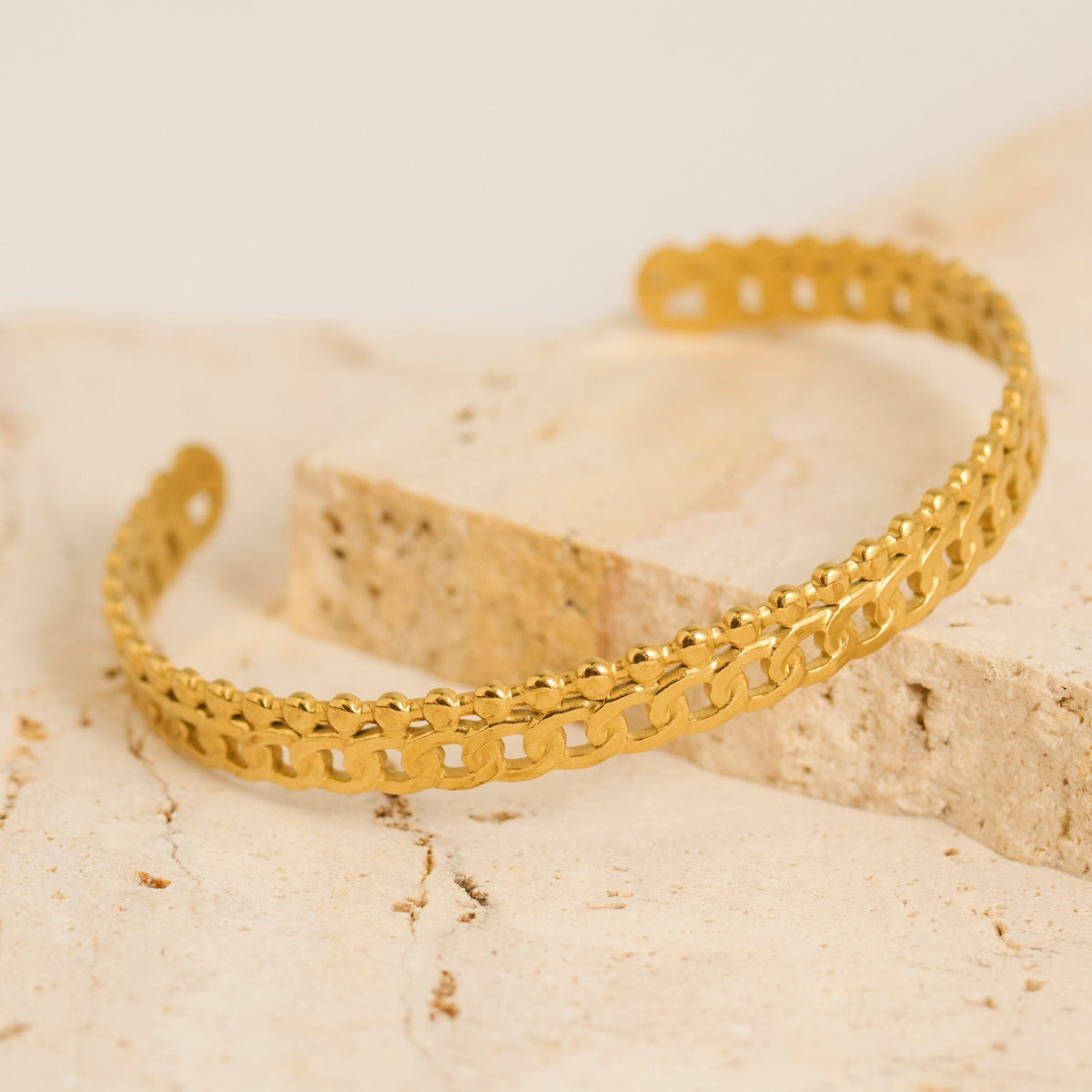 Narelle Waterproof Textured Cuff Bracelet