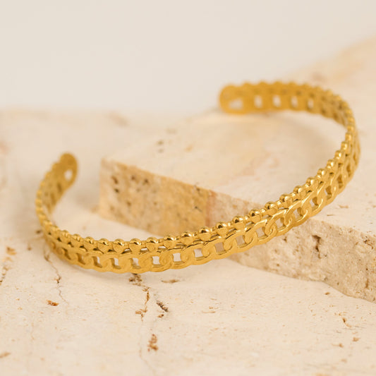 Narelle Waterproof Textured Cuff Bracelet