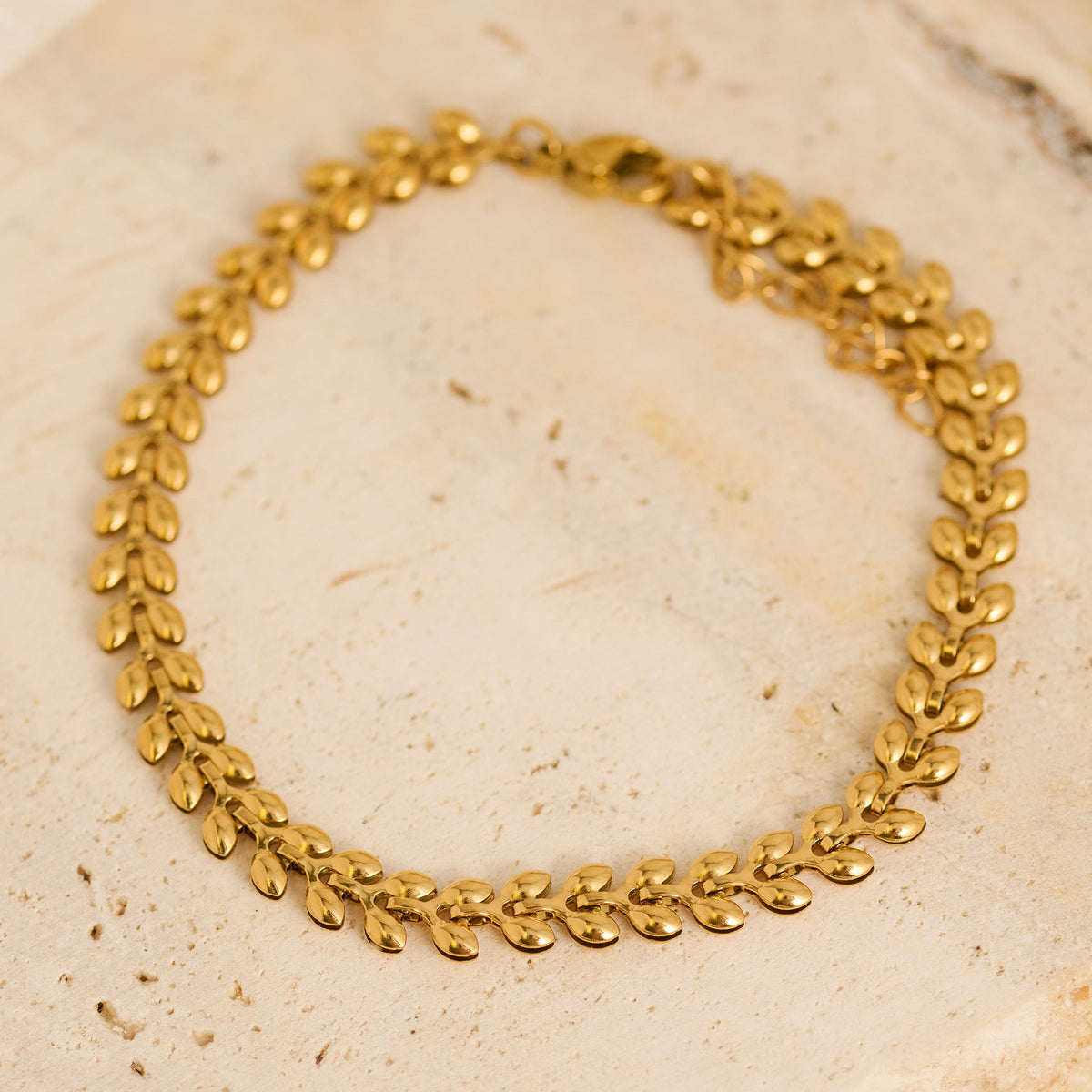 Narelle Waterproof Wheat Leaf Chain Bracelet