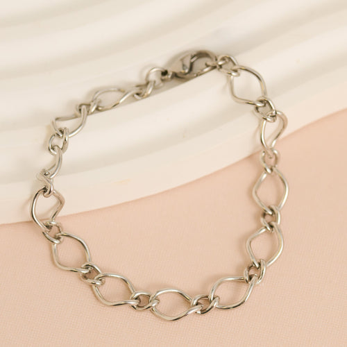 Narelle Waterproof Wavy Open Link Chain Bracelet