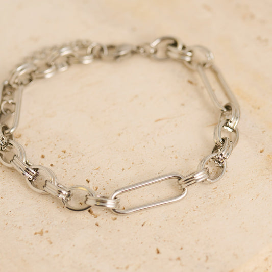 Narelle Waterproof Mixed Link Chain Bracelet