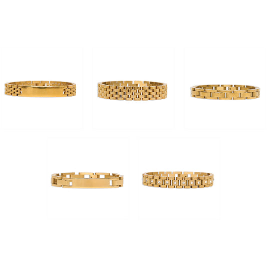 10 Piece Gold Chunky Watch Band Bracelet Assortment