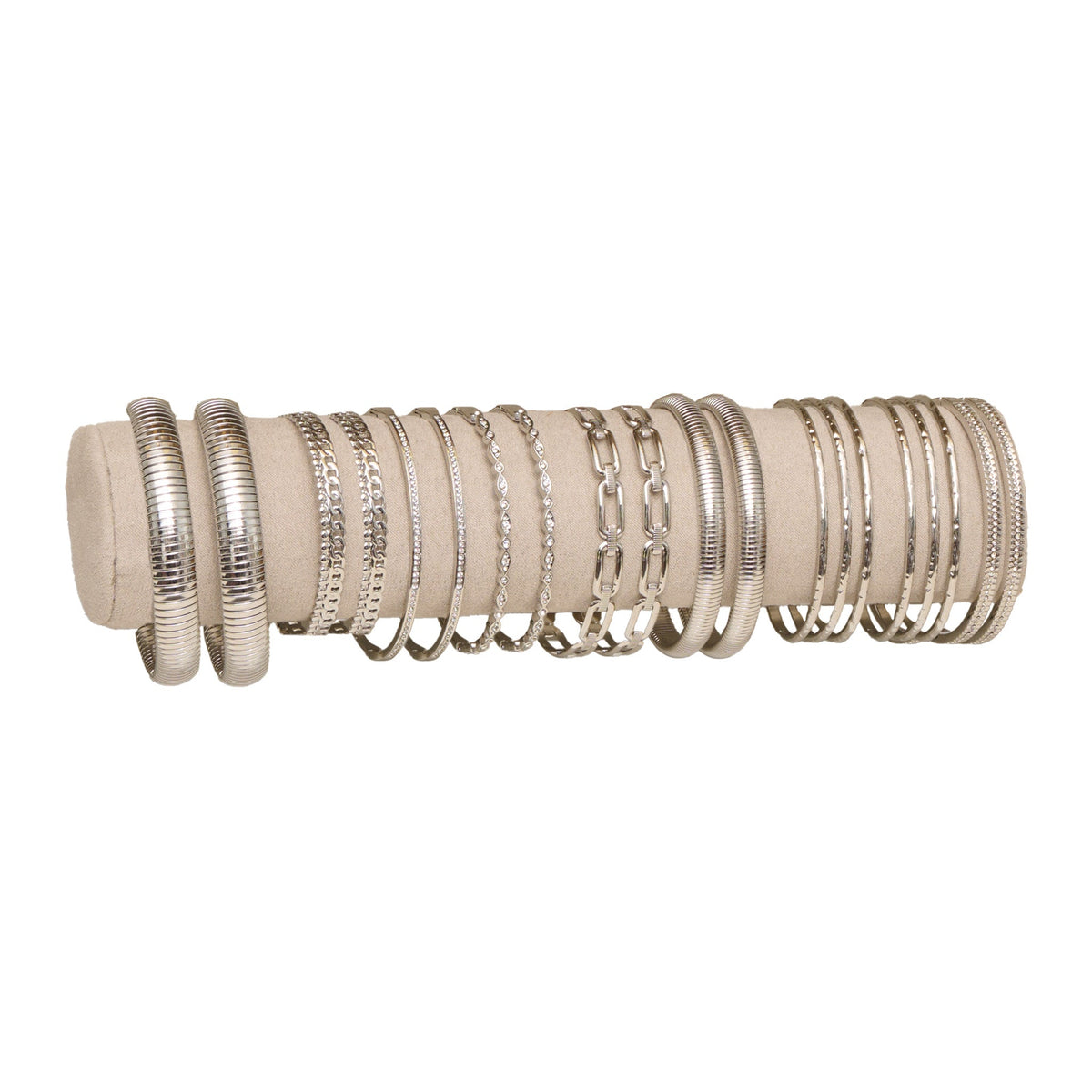 16 Piece Narelle Waterproof Silver Bangle Bracelet Assortment