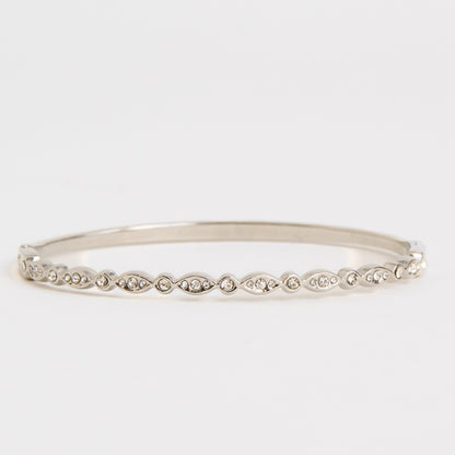 Narelle Waterproof Hinged Bangle Marquise Crystal Bracelet