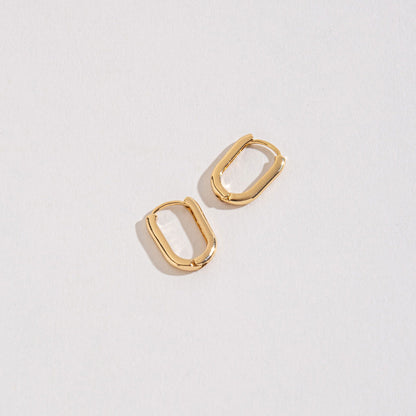 Small Link Huggie Hoop Earrings