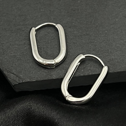 Small Link Huggie Hoop Earrings