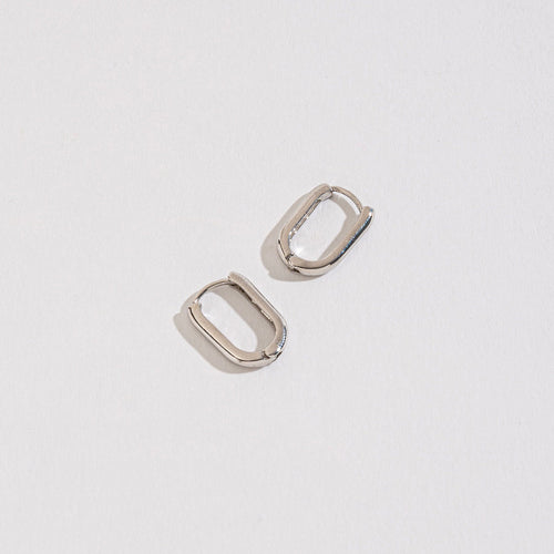 Small Link Huggie Hoop Earrings