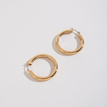 Large Tube Hoop Earrings