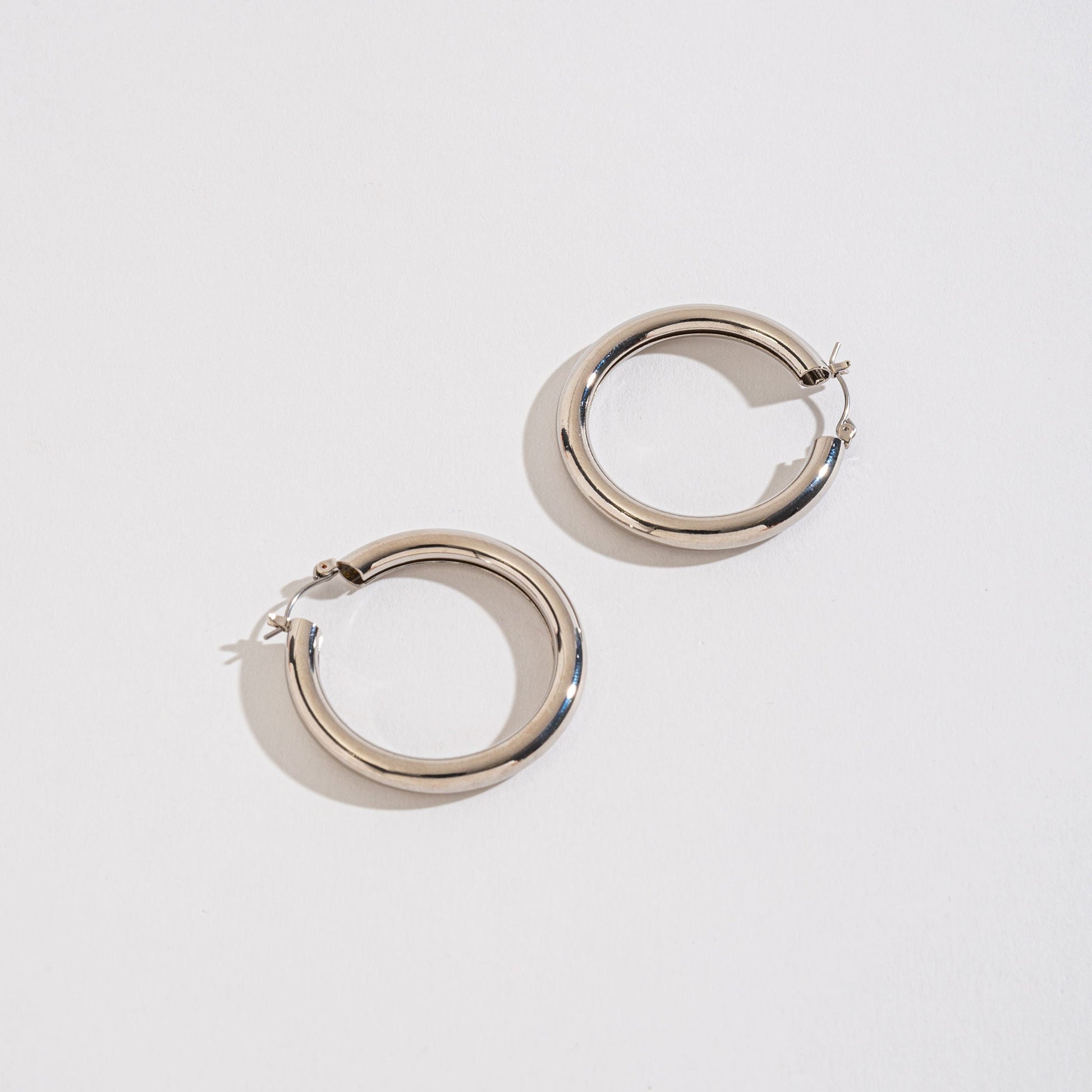 Large Tube Hoop Earrings