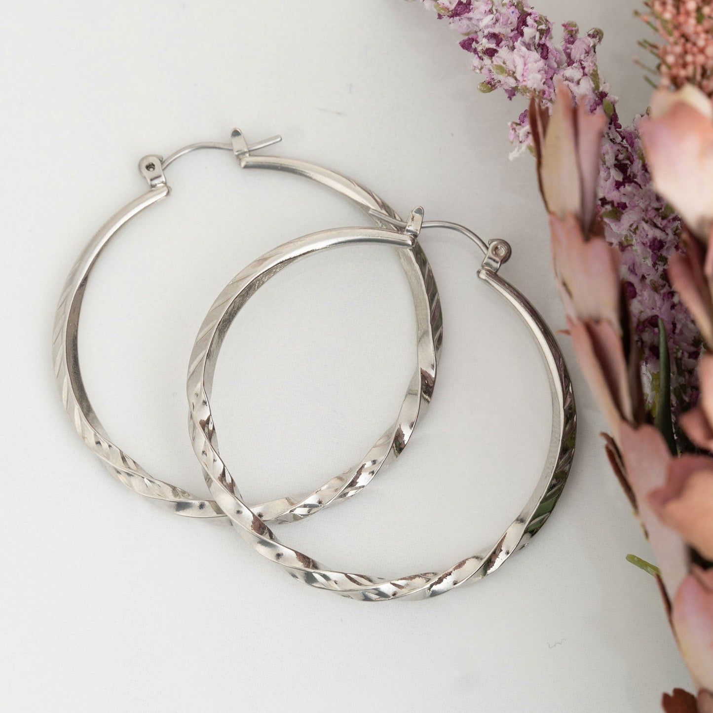 Twisted Hoop Earrings