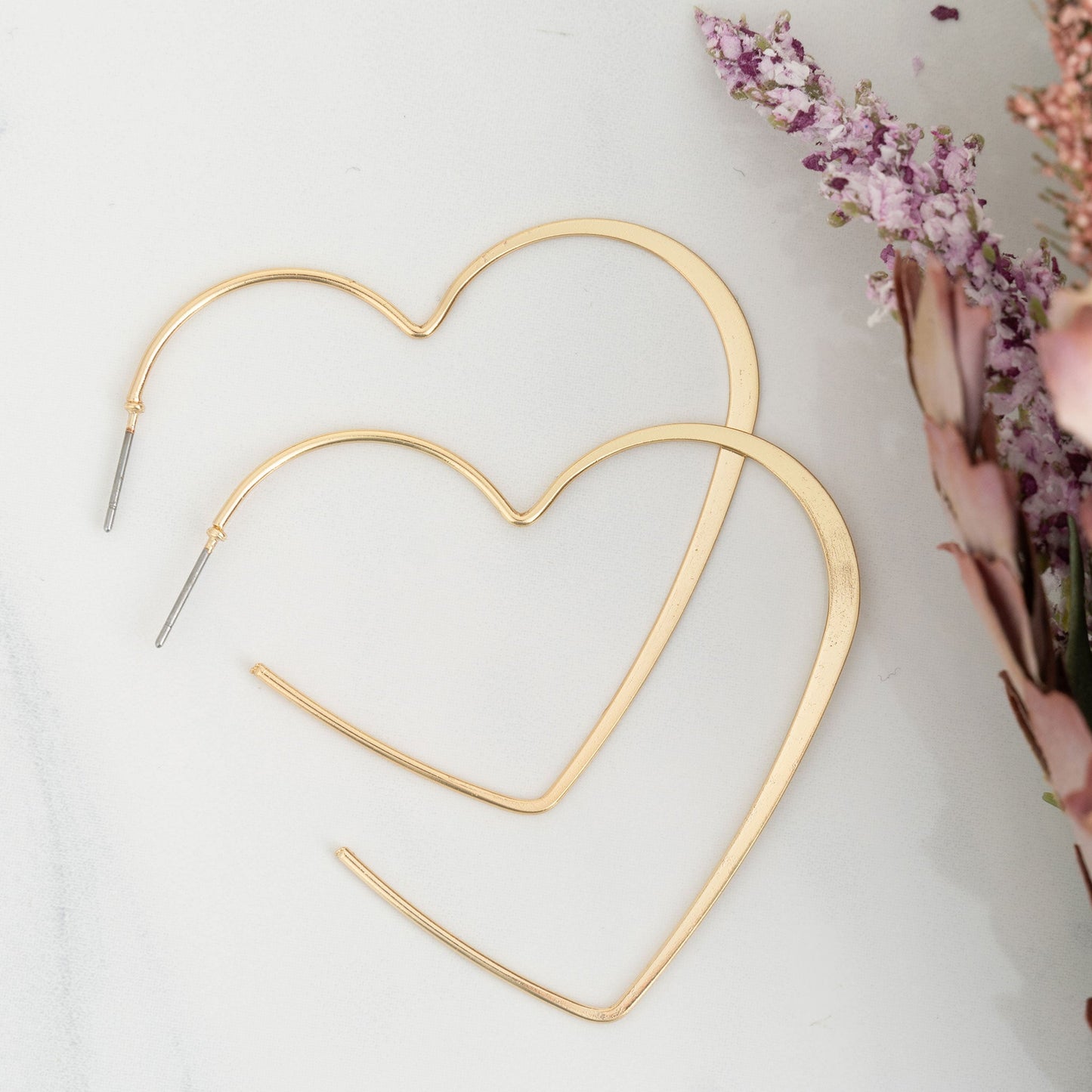 Heart Hoop Earrings