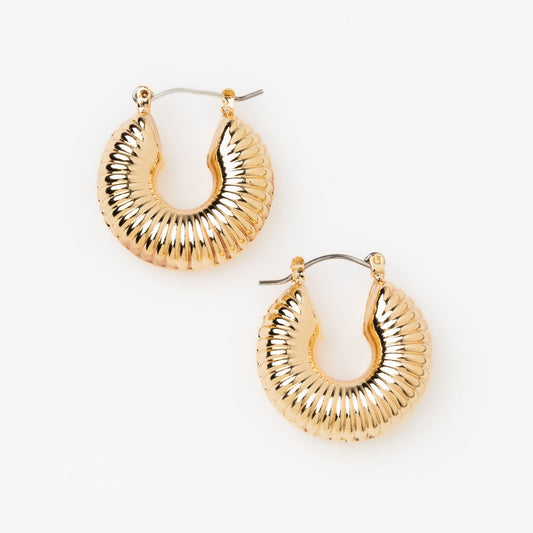 Chunky Textured Hoop Earrings