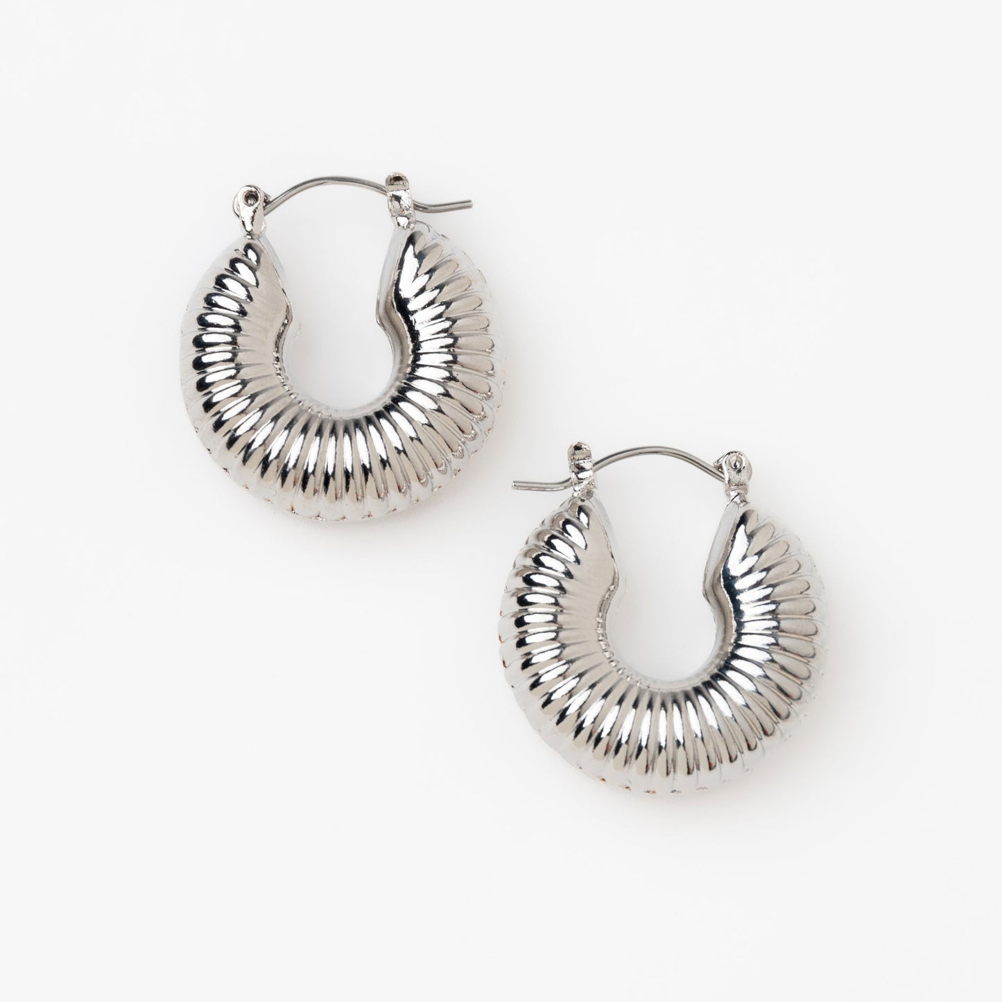 Chunky Textured Hoop Earrings