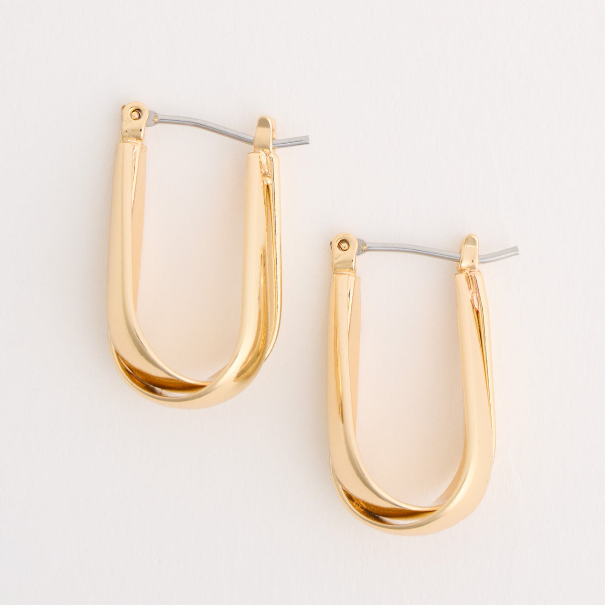 Scalloped Coin Edge Open C-Hoop Earrings