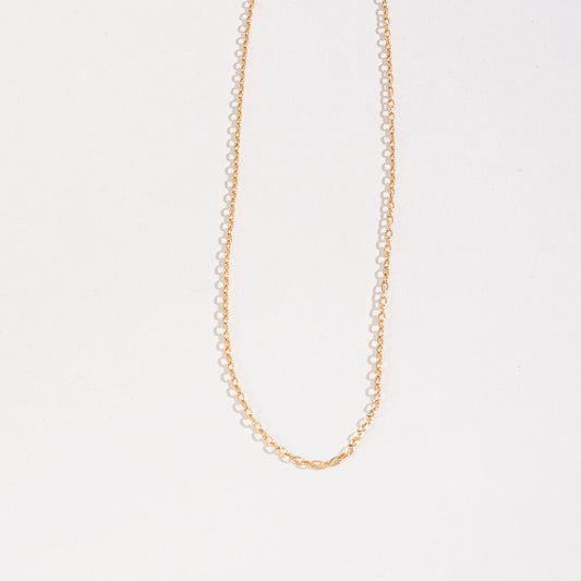 2Mm Oval Chain Necklace