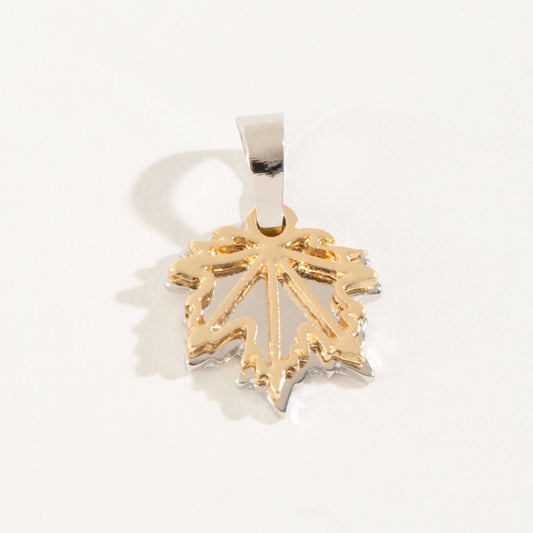 Layer Me Two Tone Leaf Pendant Charm