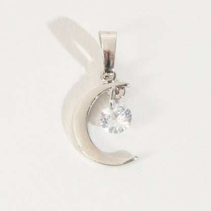 Layer Me Silver Moon Pendant Charm