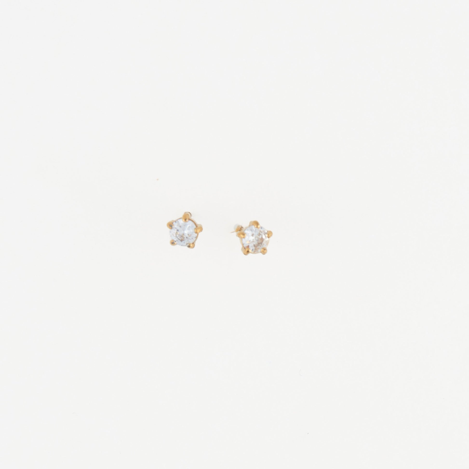 Narelle Waterproof 4mm Round Cubic Zirconia Stud Earrings