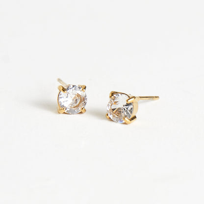 Narelle Waterproof 5mm Round Cubic Zirconia Stud Earrings
