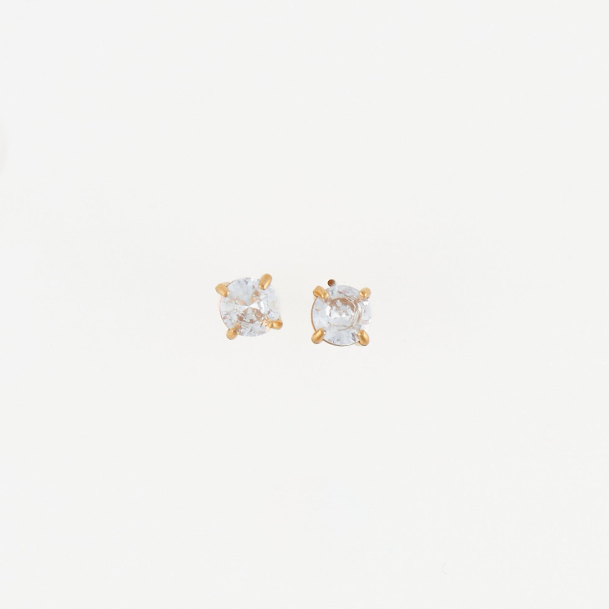 Narelle Waterproof 5mm Round Cubic Zirconia Stud Earrings