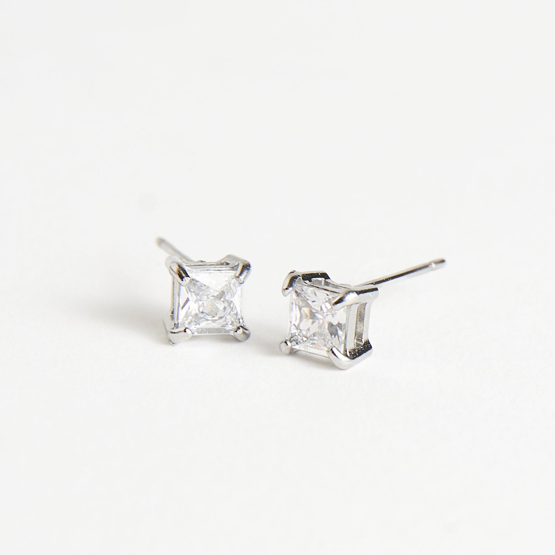 Narelle Waterproof 5mm Square Cubic Zirconia Stud Earrings